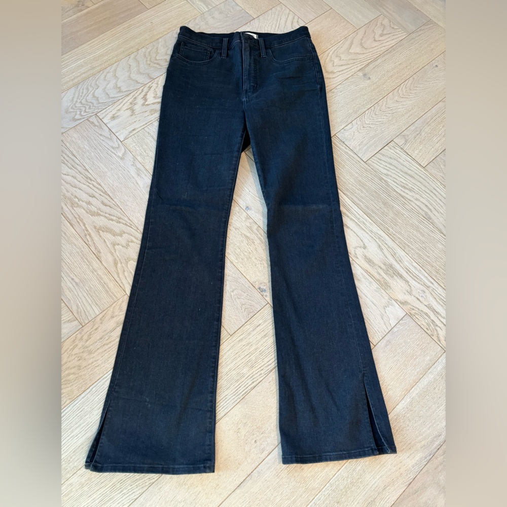 Madewell split hem black jeans